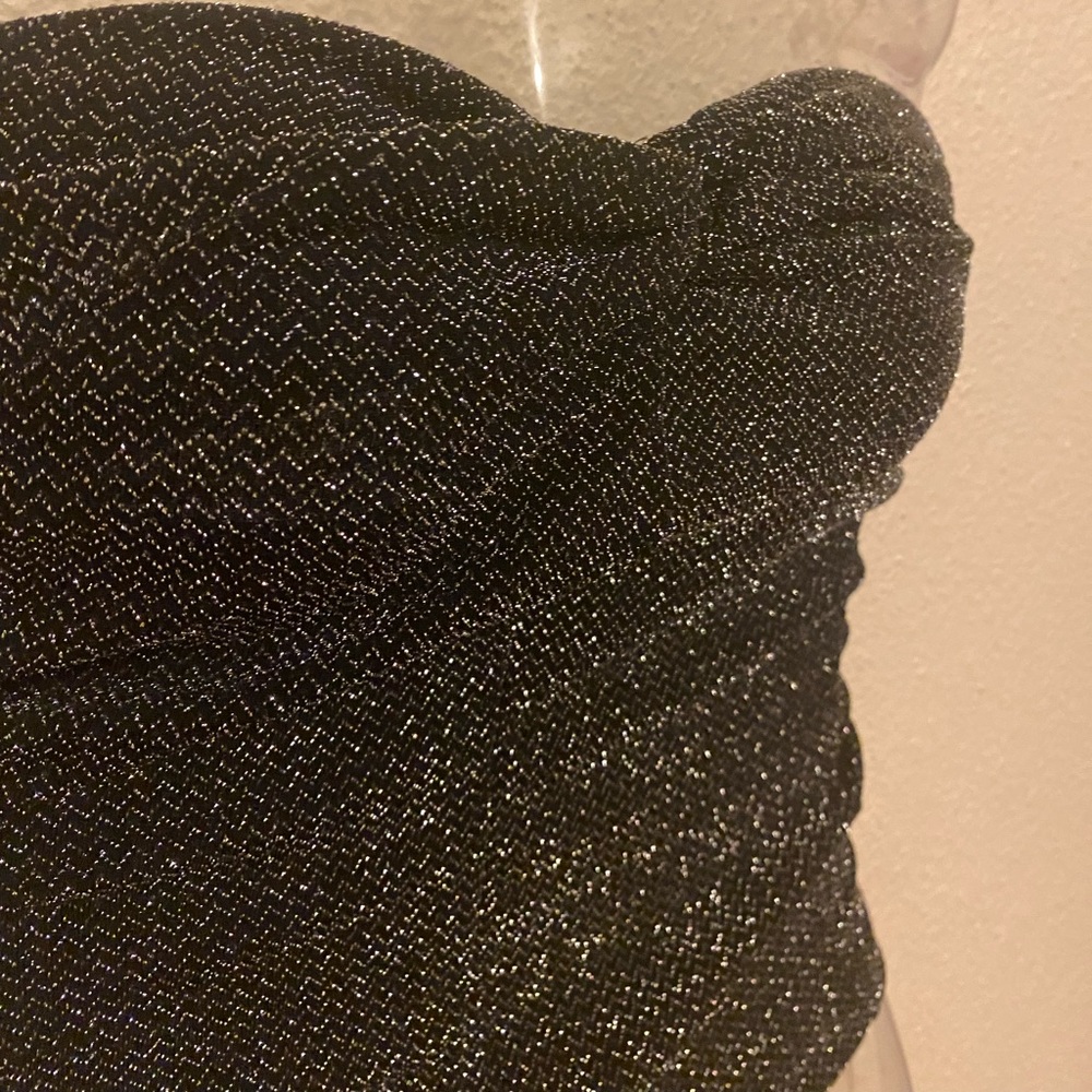 H&M Glittery Strapless Top Size Small